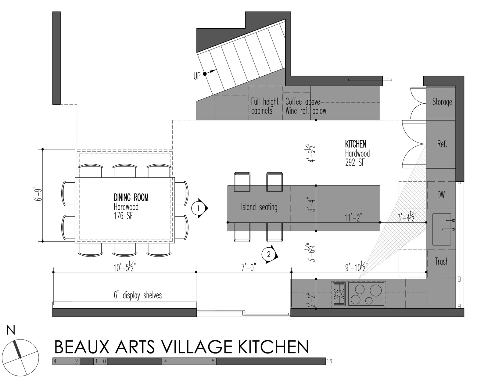 开云全站下载BUILD-LLC-Beaux-Arts-Village-Kitchen-plan